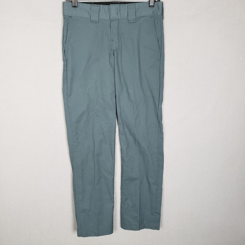 Dickies Men's Size 30 Slim Taper Pants Teal Stretch Waist Basic Casual Everyday